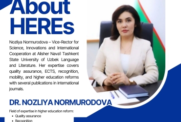 Ekspertlar bilan tanishing: Dr. Nozliya Normurodova – O‘zbekistondagi HEREs jamoasi a'zosi