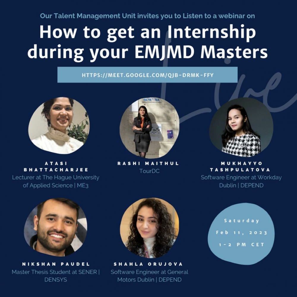 How to get an Internship during your EMJMD Masters