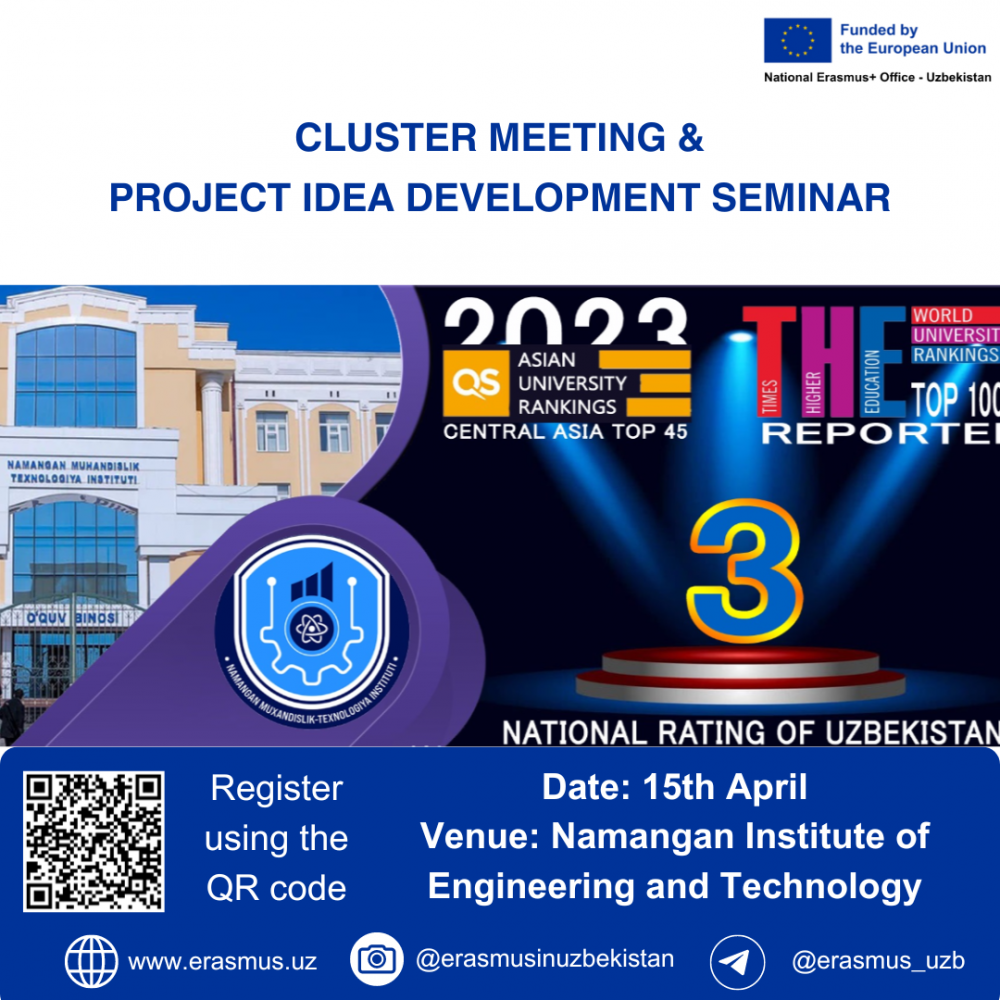 Erasmus+ Cluster Meeting on Sustainability of Curriculum Development Projects/Project Idea Development Seminar