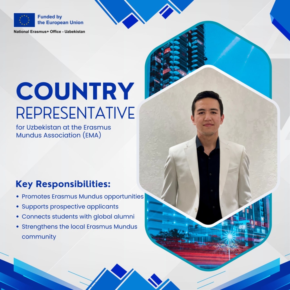 Selected Country Representative for Uzbekistan by Erasmus Mundus Association (EMA)
