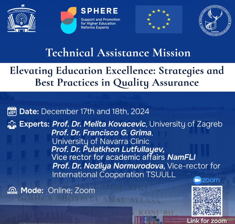 Technical Assistance Mission : Elevating Education Excellence: Strategies and Best Practices in Quality Assurance