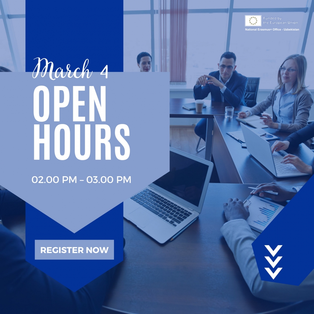 OPEN HOURS with the National Erasmus+ Office!