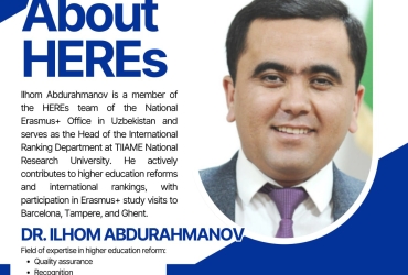 Ekspertlar bilan tanishing: Ilhom Abdurahmanov – O‘zbekistondagi HEREs jamoasi a'zosi
