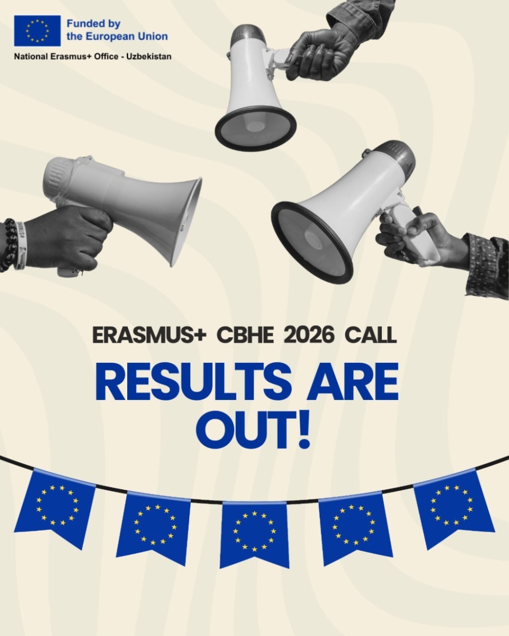 ERASMUS+ CBHE 2026 NATIJALARI E'LON QILINDI!