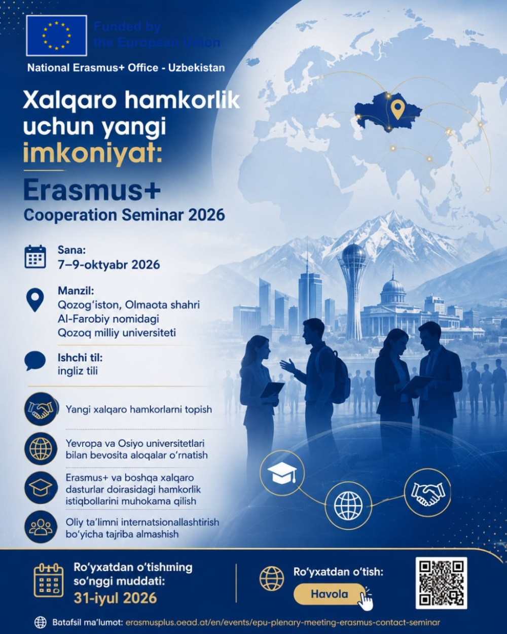 Erasmus+ Cooperation Seminar & Eurasia-Pacific Uninet Plenary 2026