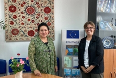 A meeting between the coordinator of National Erasmus+ Office in Uzbekistan and a manager of International Development, projects, and Partnerships at CEFAM