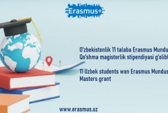 11 nafar O'zbekistonlik talabalar Erasmus Mundus qo'shma magistrlik dasturlari stipendiyasini qo'lga kiritdilar