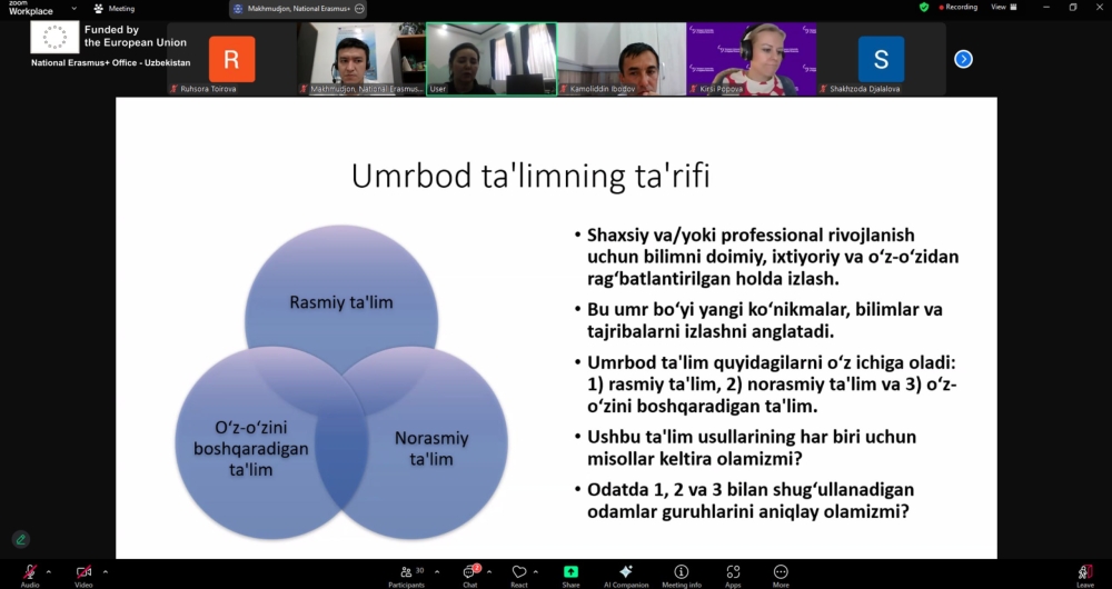 TAM Seminar: Umrbod ta’lim va global muammolarga texnik yechimlar