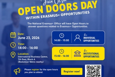 Erasmus+ imkoniyatlari doirasida OCHIQ ESHIKLAR KUNI!