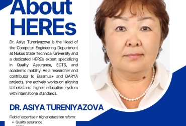 Meet the Expert: Dr. Asiya Tureniyazova – Member of the Erasmus+ HEREs Team