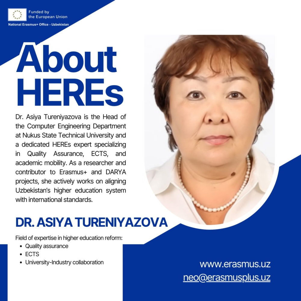 Ekspertlar bilan tanishing: Dr. Asiya Tureniyazova - O‘zbekistondagi HEREs jamoasi a'zosi