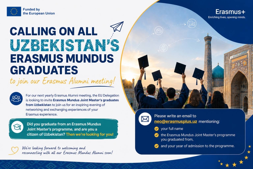 Invitation to Uzbek Erasmus Mundus Graduates for the Erasmus Alumni Meeting