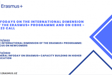 Infodays on the international dimension of the Erasmus+ Programme and on CBHE - 2023 Call