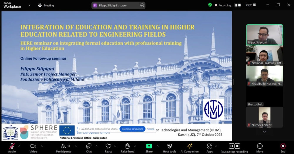 Follow-up TAM Seminar on “Integration of Higher Education and Professional Training in Engineering Fields” held online!