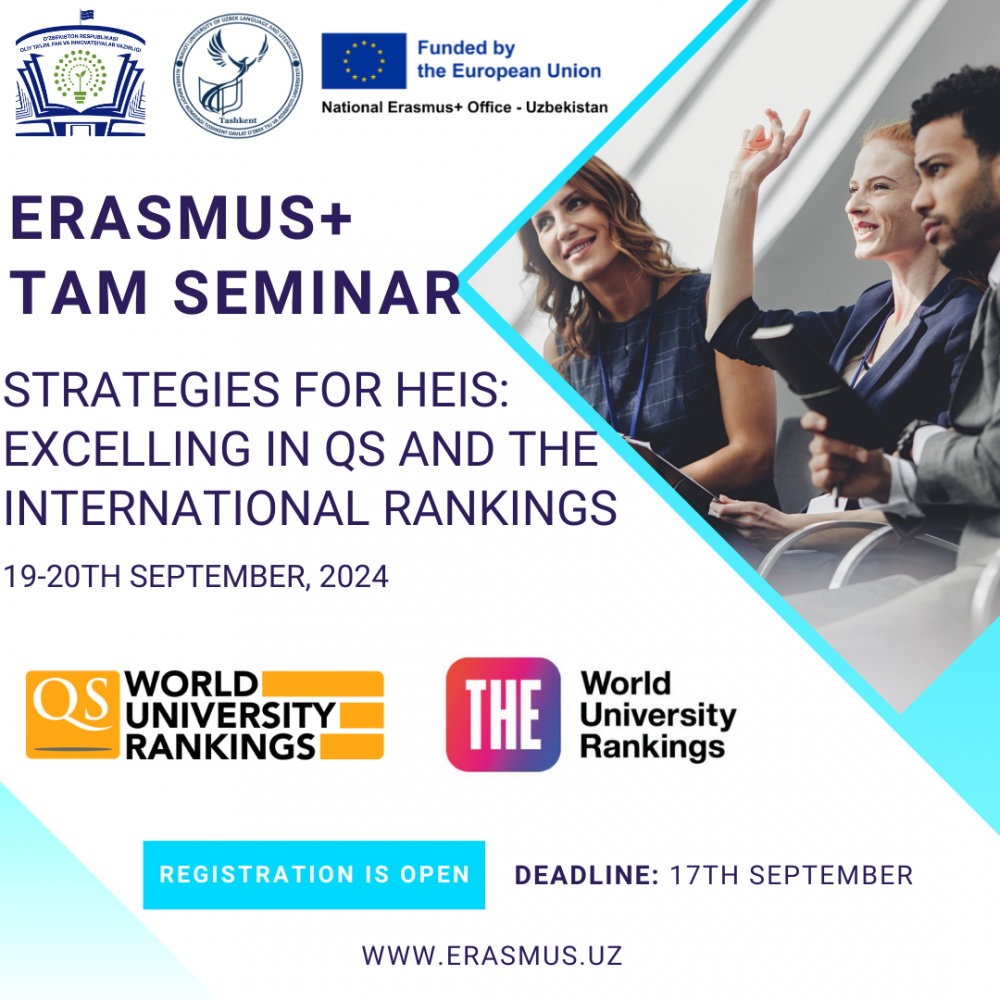 Erasmus+ TAM Seminar on "Strategies for HEIs: Excelling in QS and THE International Rankings" in Tashkent