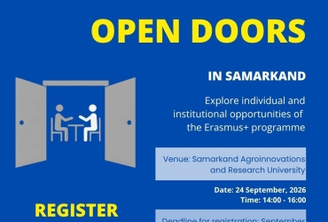 Erasmus+ imkoniyatlari doirasida OCHIQ ESHIKLAR KUNI SAMARQANDDA!